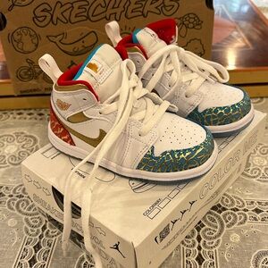 Kids Nike (Jordan 1 Mid) Sneakers Toddler Size 7